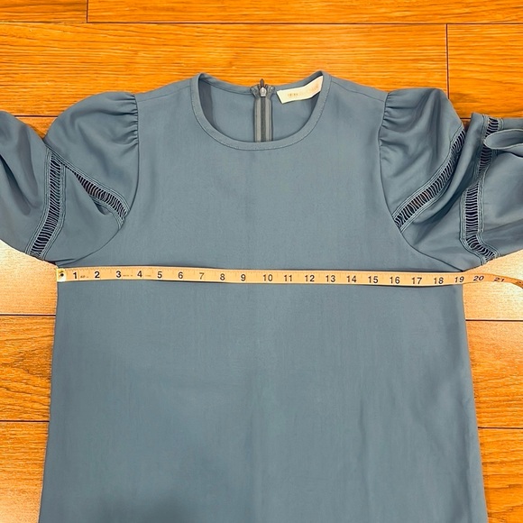 See by Chloe Riverside Blue Tie Sleeve Shift Dress - Picture 11 of 16